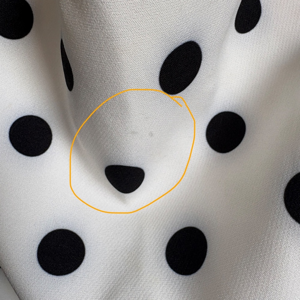 $298 NWT Et Ochs “Julia” Top in Large Dot Ivory Sz 4 - Picture 12 of 13
